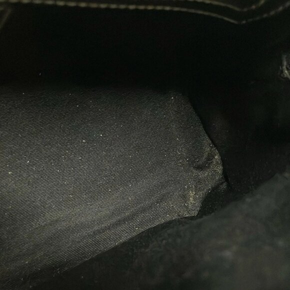 Auth COACH Signature 6047 Gray Black Jacquard Leather Handbag - Picture 6 of 12